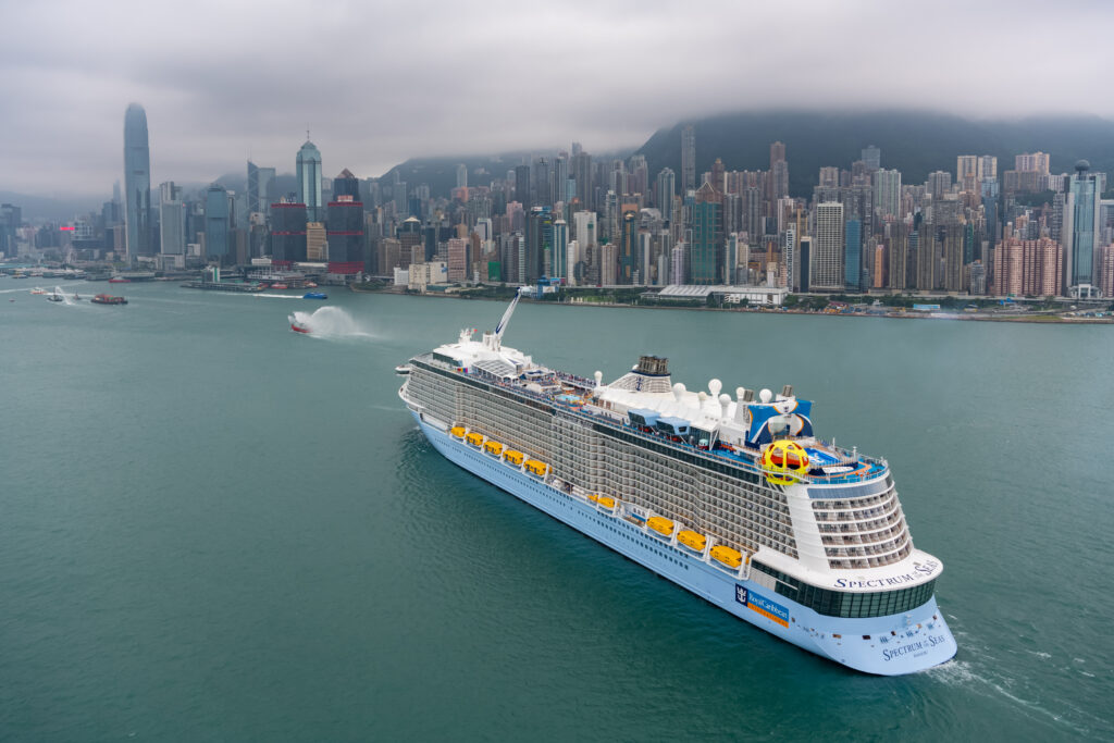 Royal Caribbean Spectrum of the Seas, a reference vessel in Naha Port's cruise hub plan