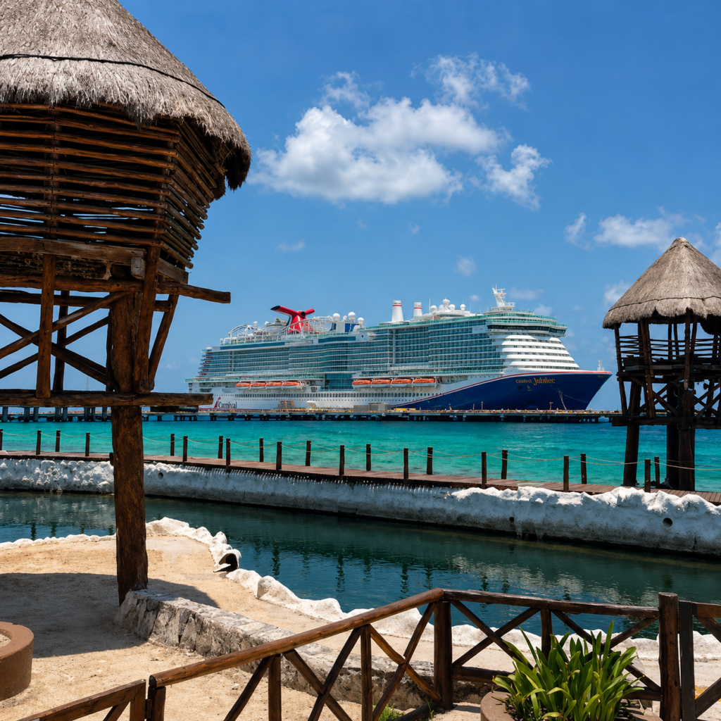 Carnival Jubilee in Costa Maya during a Western Caribbean cruise