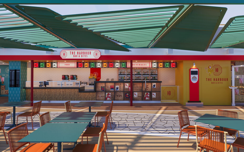 MSC World Asia The Harbour Bar and Bites official rendering | MSC World Asia complimentary dining