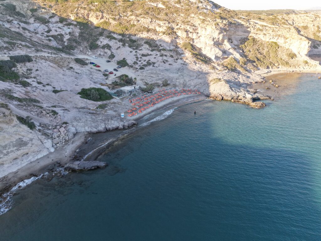 Aerial view of Camel Beach in Kos, Greece