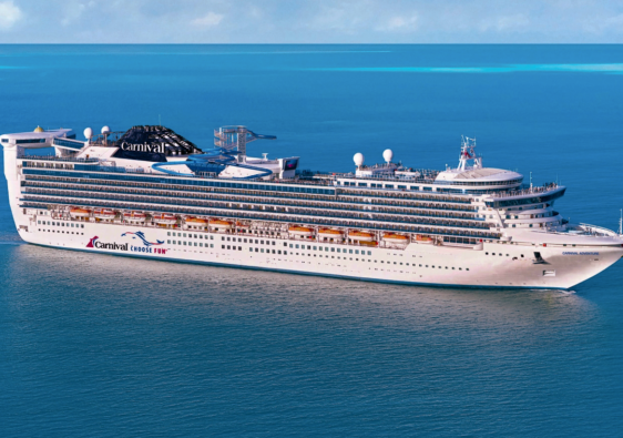 Carnival Adventure cruise ship sailing in the ocean