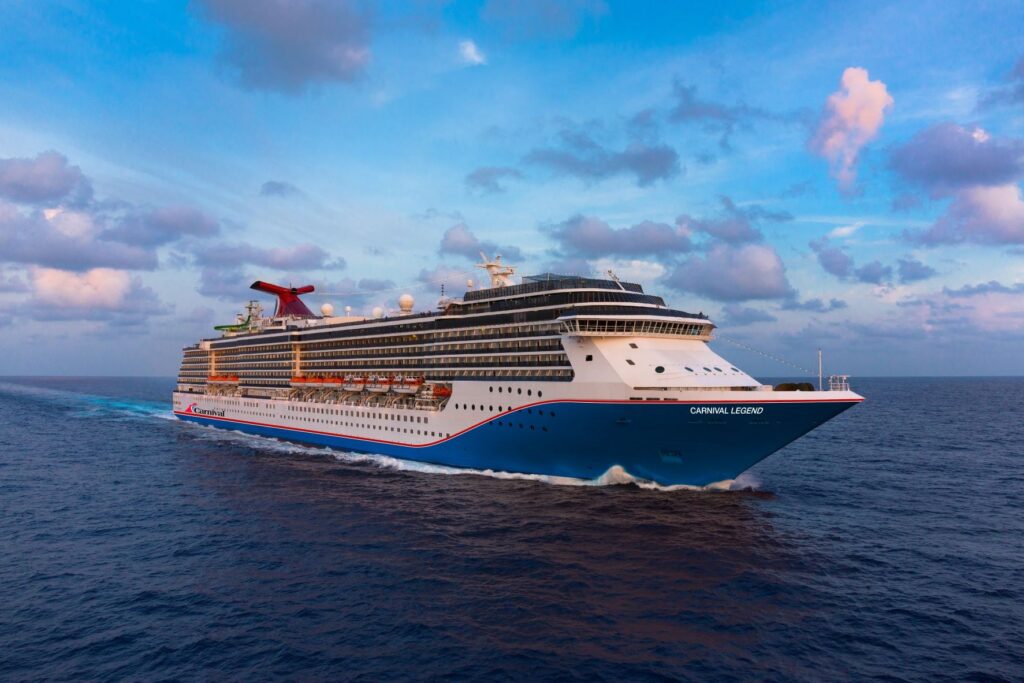 Carnival Legend cruise ship sailing at sea