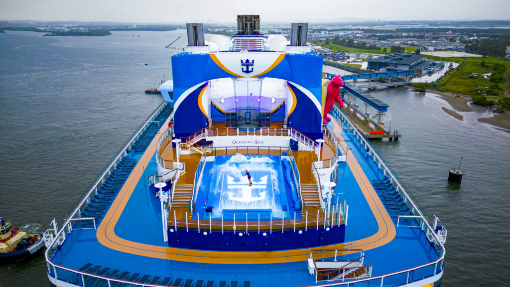 Quantum of the Seas sailing near Brisbane, Australia