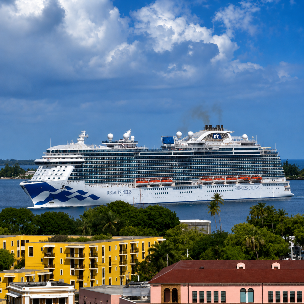 Princess Cruises 2028-2029 Americas season || Regal Princess cruise ship near San Juan, Puerto Rico