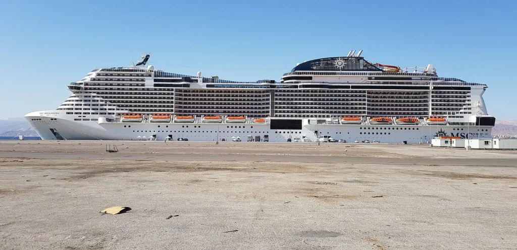 MSC Bellissima docked at Naha Port in Okinawa, Japan